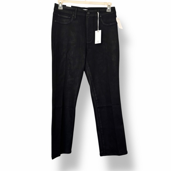 Good American Good Legs Straight Jeans Black - Picture 3 of 8